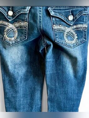 Vintage Y2K Mudd Bling Pocket Low Rise Flare Jeans